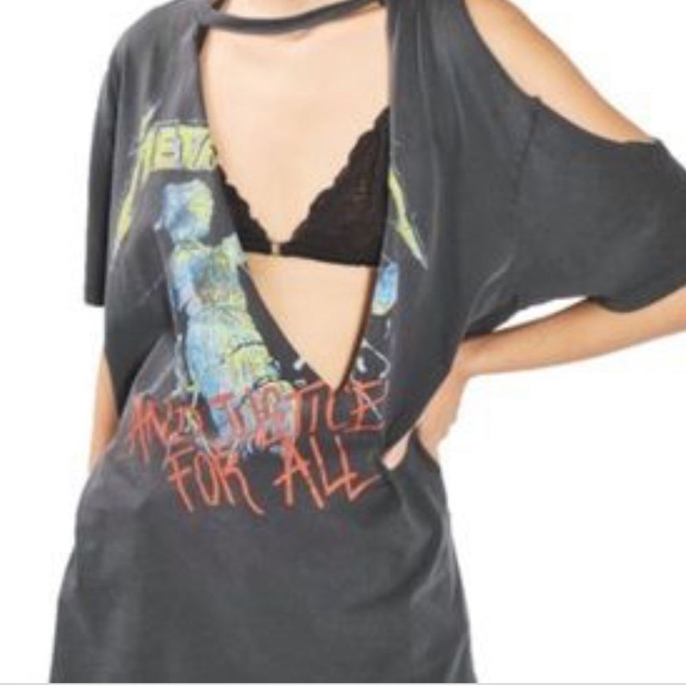 Topshop Slashed Metallica Tee-NWTs